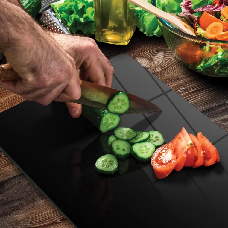 Tempered Glass Cutting Board - Black