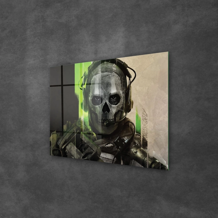 Vivantes Tempered Glass Wall Art - Gamer Skull