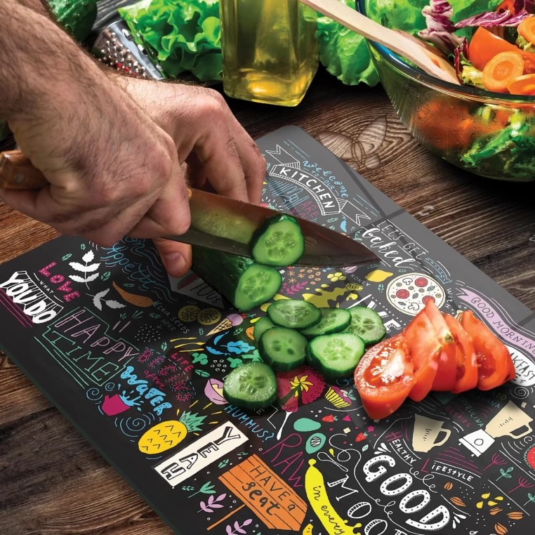 Tempered Glass Cutting Board - Vegan Board