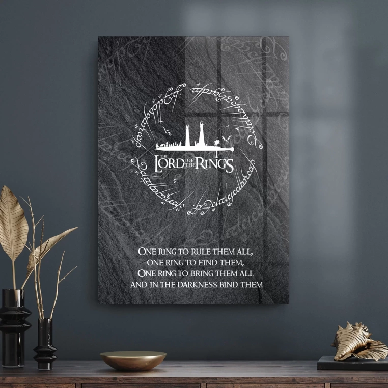 Vivantes Tempered Glass Wall Art - Lord of the Rings Mrbl