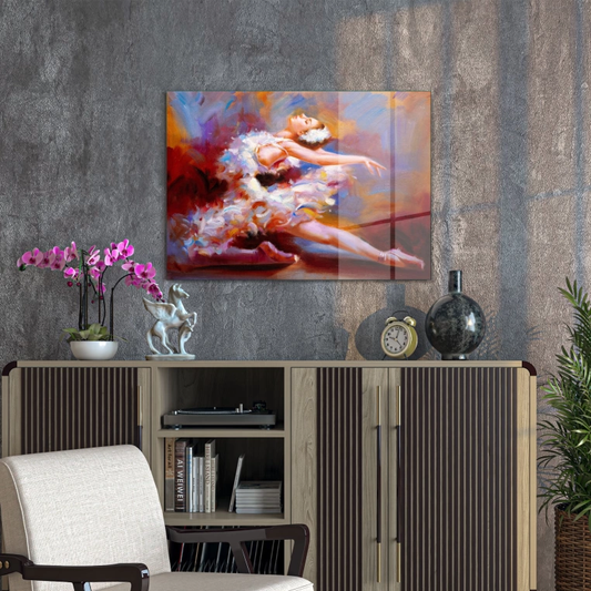 Vivantes Tempered Glass Wall Art - Ballerina