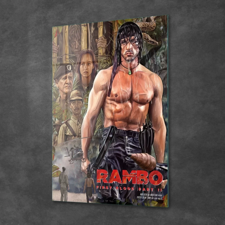 Vivantes Tempered Glass Wall Art - Rambo