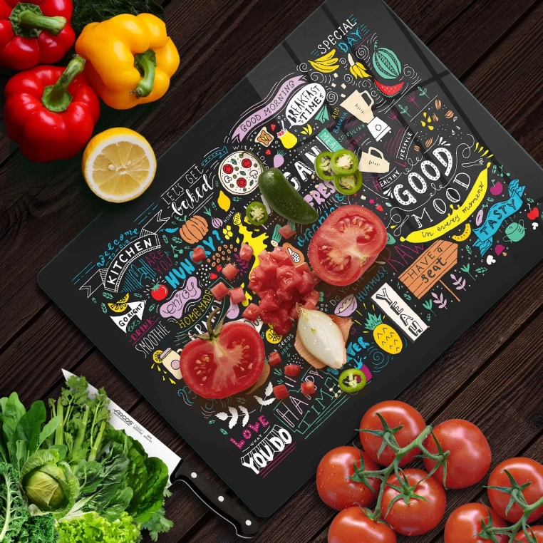 Tempered Glass Cutting Board - Vegan Board