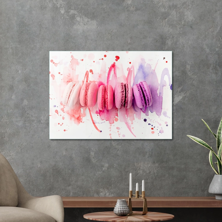 Vivantes Tempered Glass Wall Art - Pinky Macarons