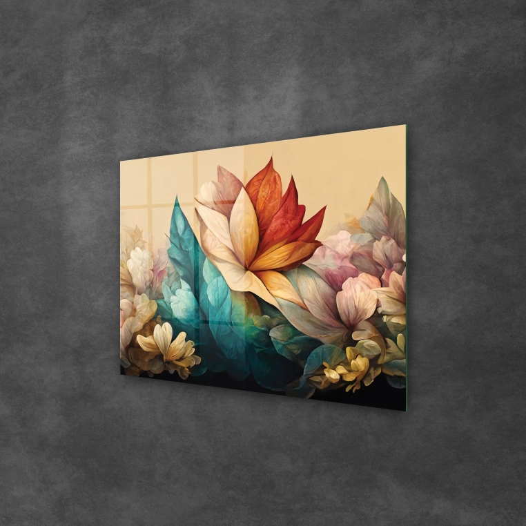 Vivantes Tempered Glass Wall Art - Retro Garden