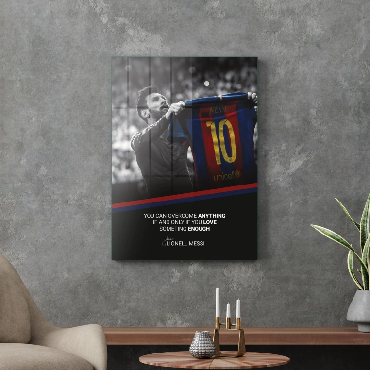 Vivantes Tempered Glass Wall Art - Messi