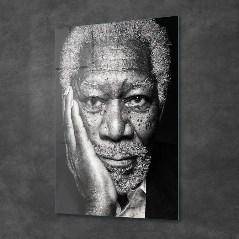 Vivantes Tempered Glass Wall Art - Morgan Freeman