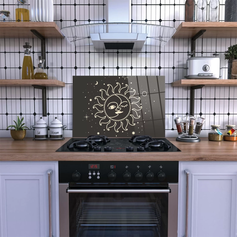 Vivantes Stove Back Tempered Glass Protector-Horoscope Sun