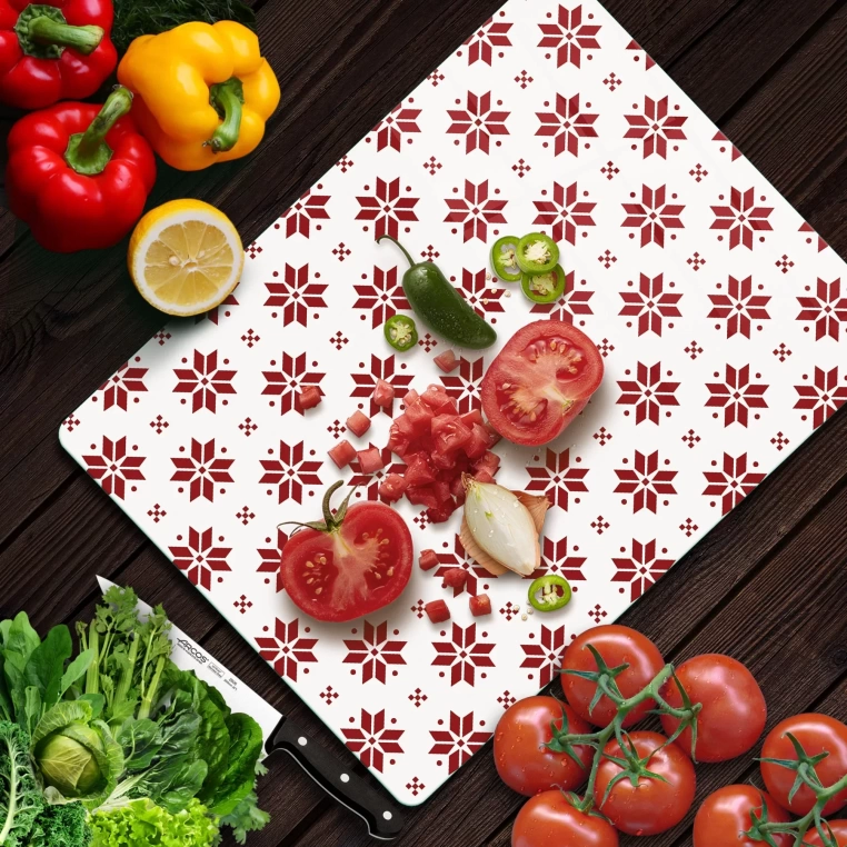 Tempered Glass Cutting Board - RedFlakes