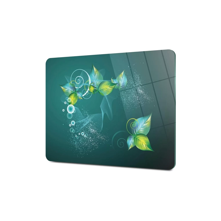 Tempered Glass Cutting Board - Turquoise Bubbles