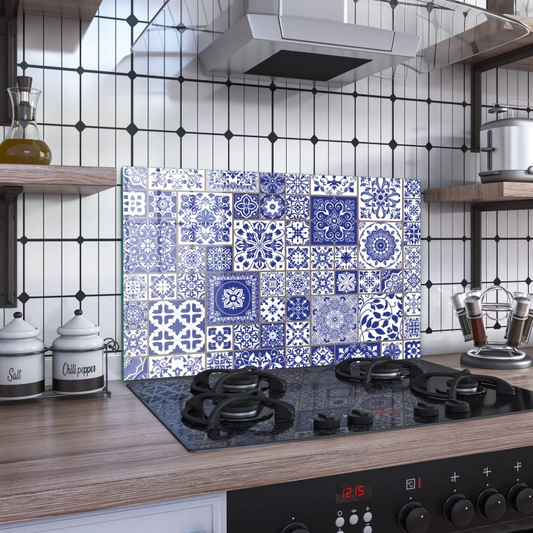 Vivantes Stove Back Tempered Glass Protector-Iznik Tiles