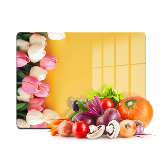 Tempered Glass Cutting Board - Dosen Tulips