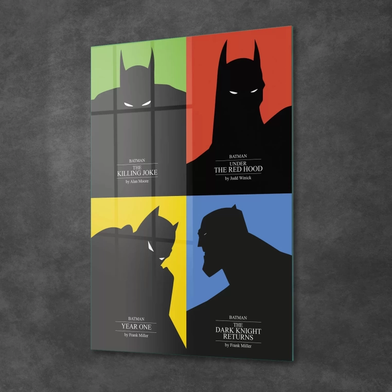 Vivantes Tempered Glass Wall Art - Batman History