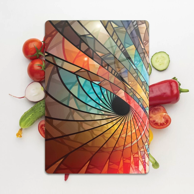 Tempered Glass Cutting Board - Spiral Vitray