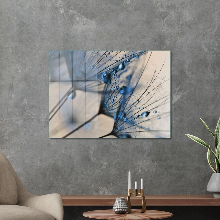 Vivantes Tempered Glass Wall Art - Raindrops