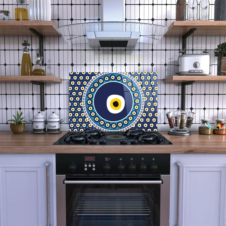 Vivantes Stove Back Tempered Glass Protector-Evil Eyes