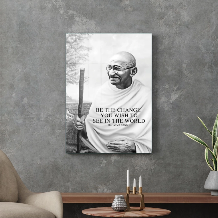 Vivantes Tempered Glass Wall Art - Mahatma Gandhi