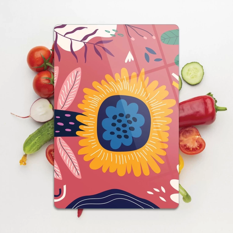 Tempered Glass Cutting Board - WildSunflower