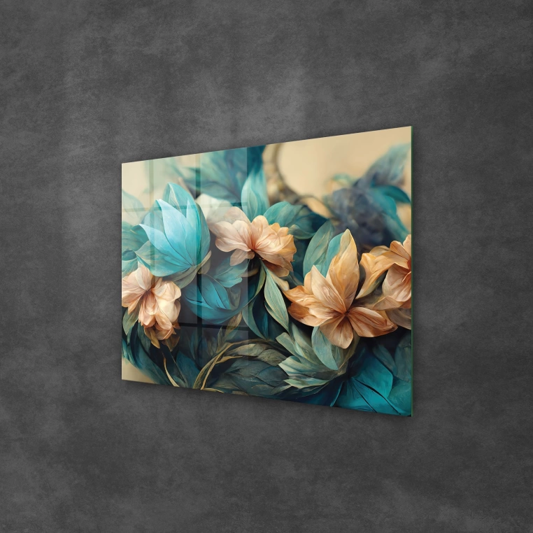 Vivantes Tempered Glass Wall Art - Retro Tulips