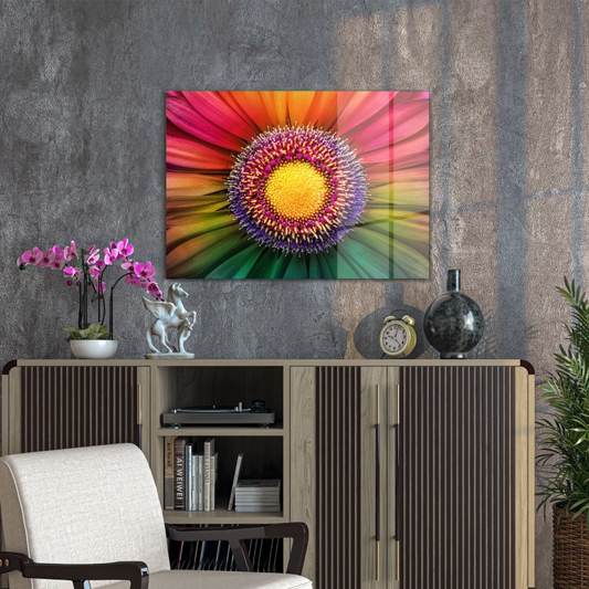 Vivantes Tempered Glass Wall Art - Sunflower