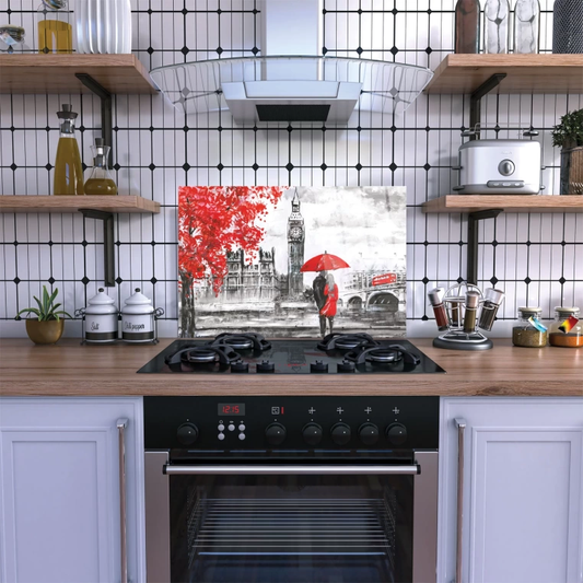 Vivantes Stove Back Tempered Glass Protector-London Rain