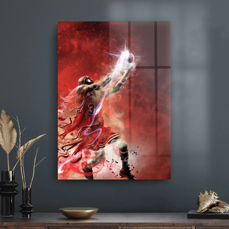 Vivantes Tempered Glass Wall Art - Michael Jordan