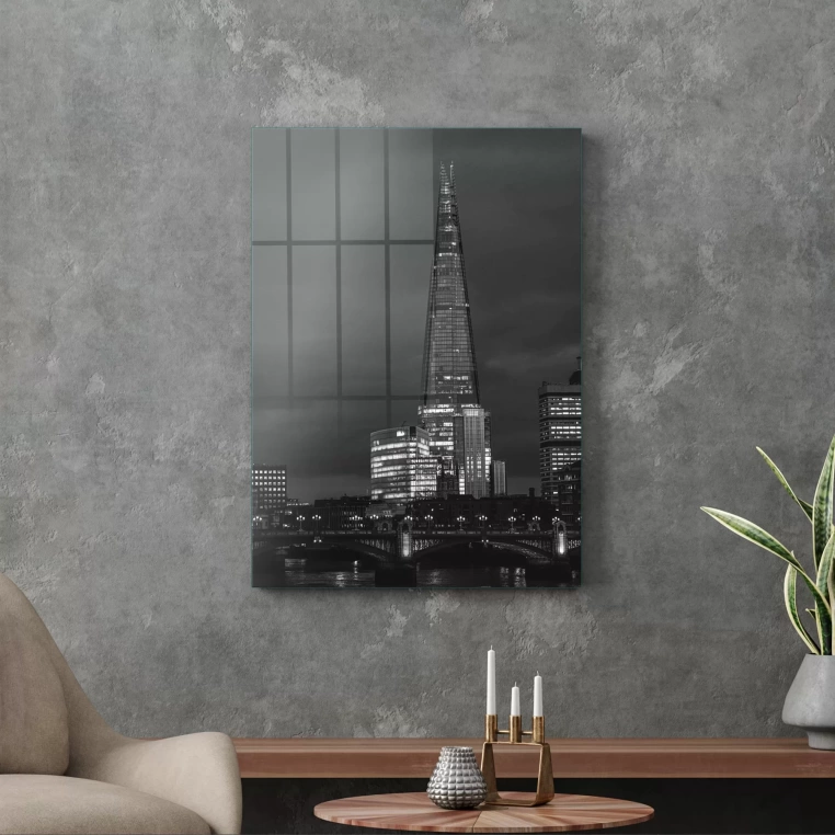 Vivantes Tempered Glass Wall Art - City at Night