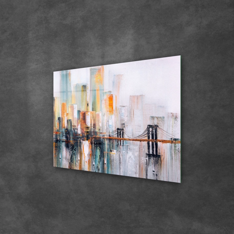 Vivantes Tempered Glass Wall Art - Lost York in Fog