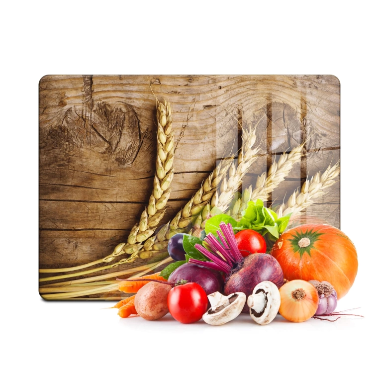 Tempered Glass Cutting Board - Wood & Wheat