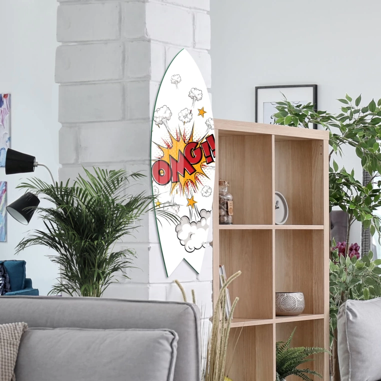 Vivantes Decorative Surfing Board in 4mm Tempered Glass-OMG!!