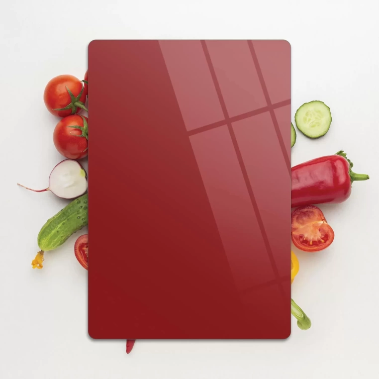 Tempered Glass Cutting Board - Burgundy