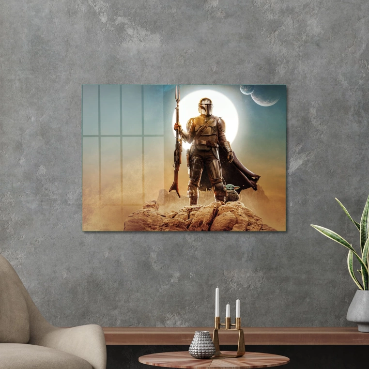 Vivantes Tempered Glass Wall Art - Star Wars Mandalorian