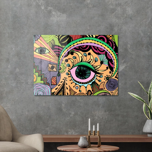 Vivantes Tempered Glass Wall Art - Big Woodo Eye