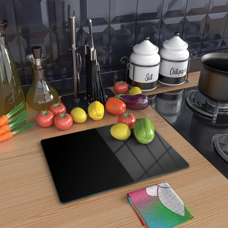 Tempered Glass Cutting Board - Black