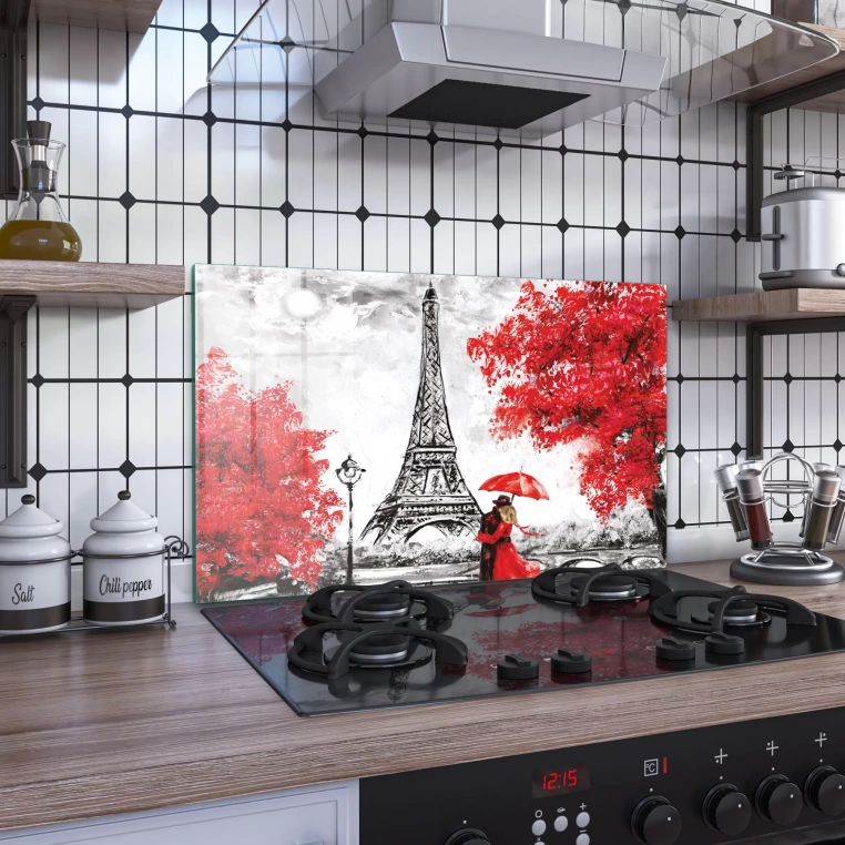 Vivantes Stove Back Tempered Glass Protector-Lovers in Paris