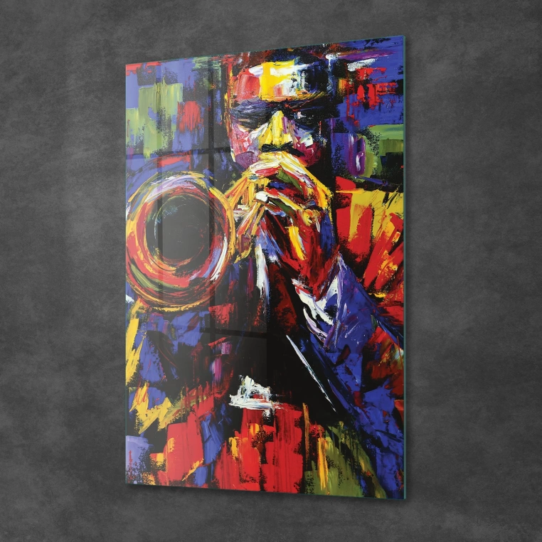 Vivantes Tempered Glass Wall Art - Jazz Art