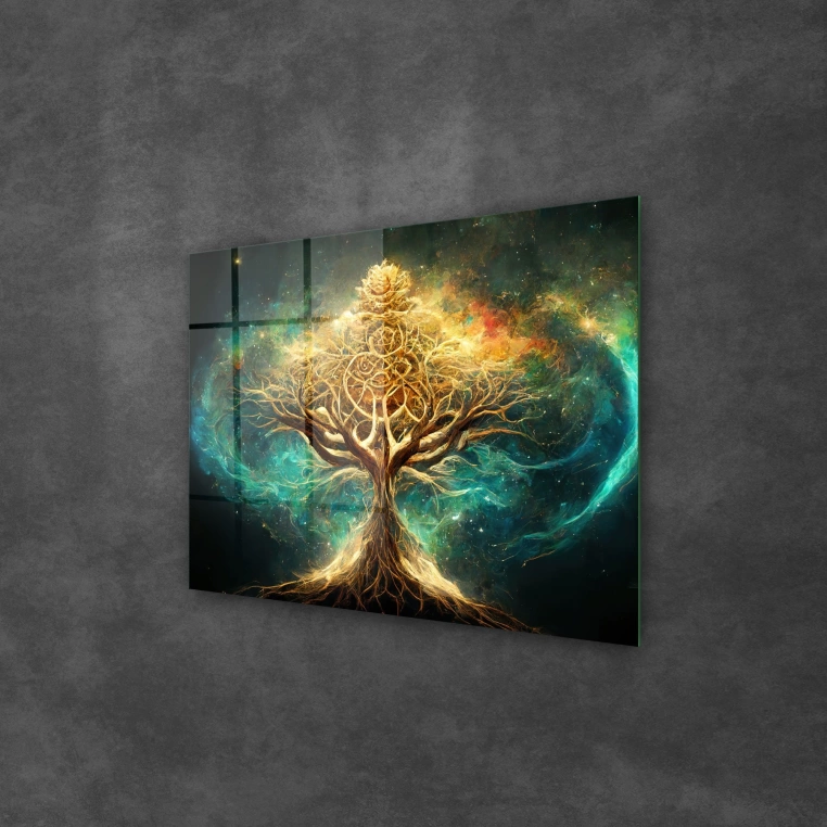 Vivantes Tempered Glass Wall Art - Futuristic Tree