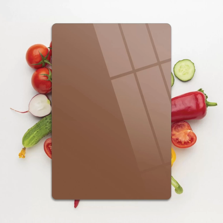 Tempered Glass Cutting Board - Milky Chocolate