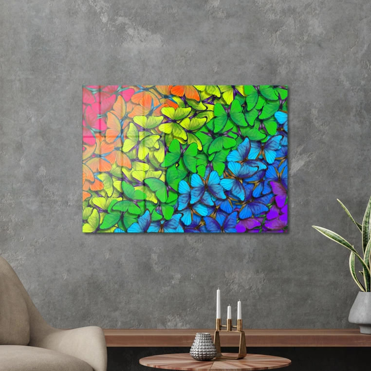 Vivantes Tempered Glass Wall Art - Rainbow garden