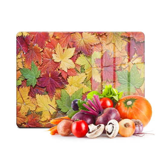 Tempered Glass Cutting Board - Leaves of Fall