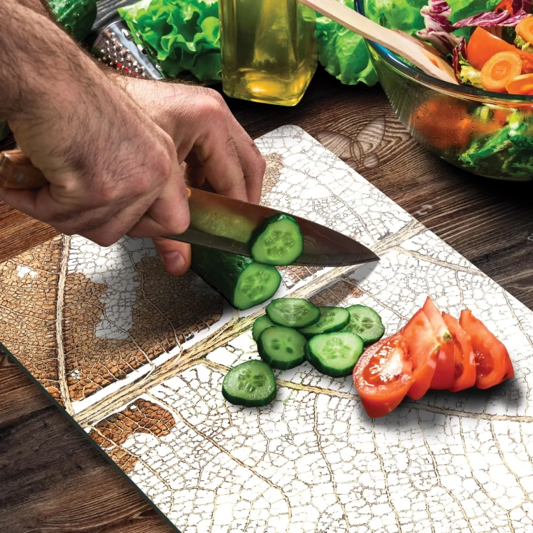 Tempered Glass Cutting Board - Fall