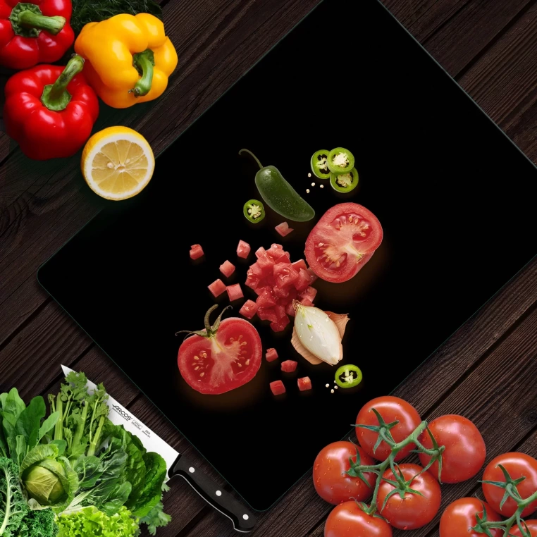 Tempered Glass Cutting Board - Black