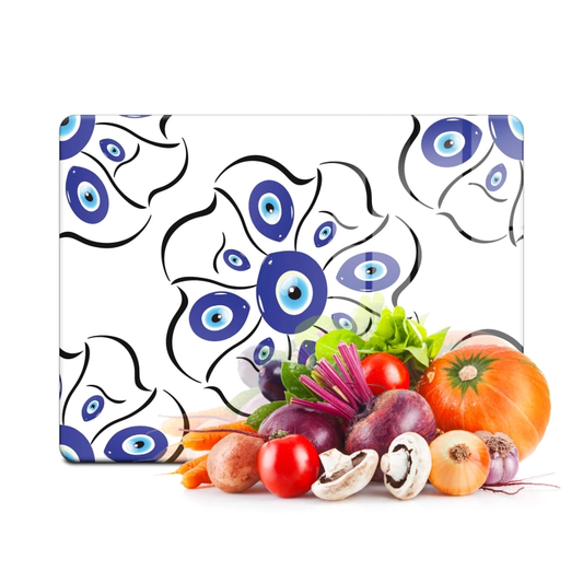 Tempered Glass Cutting Board - Evileye Flower