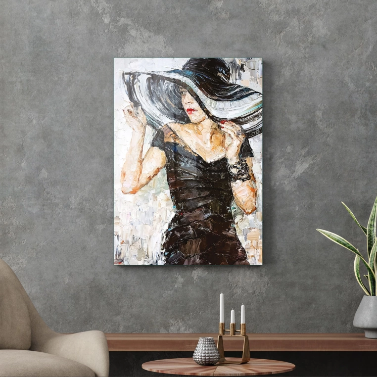 Vivantes Tempered Glass Wall Art - French Woman