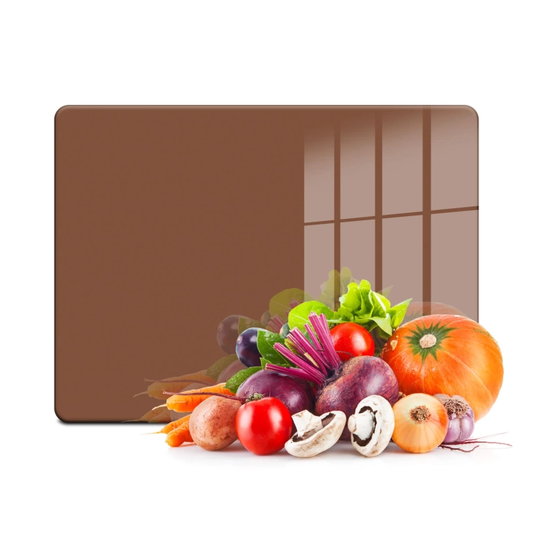 Tempered Glass Cutting Board - Milky Chocolate