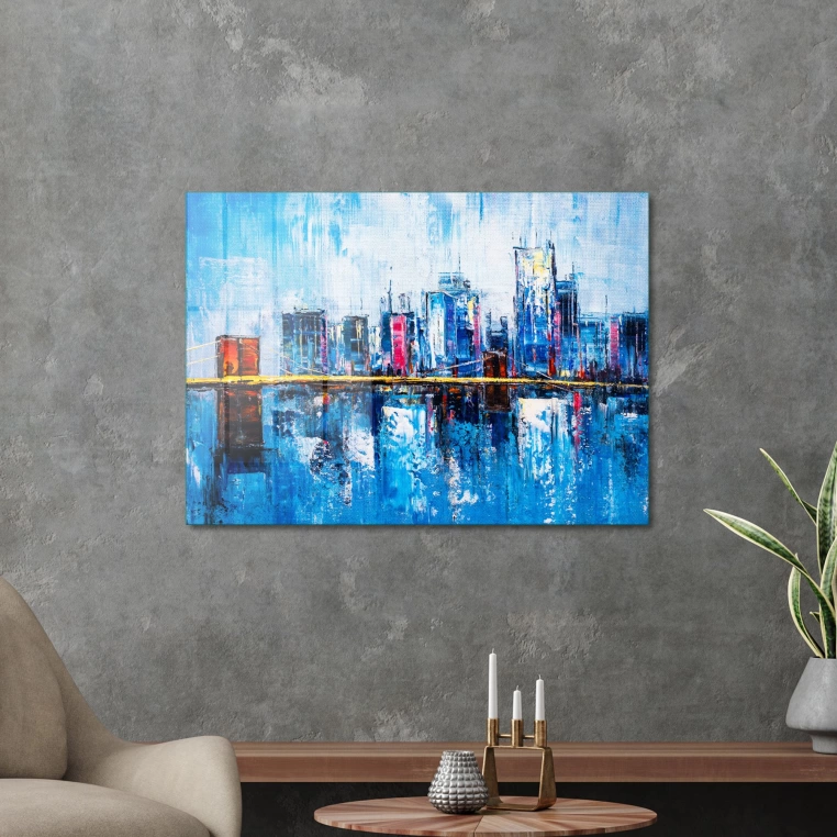 Vivantes Tempered Glass Wall Art - The City by the Sea