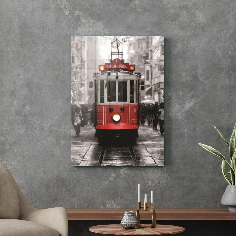 Vivantes Tempered Glass Wall Art - Tramway Beyoglu