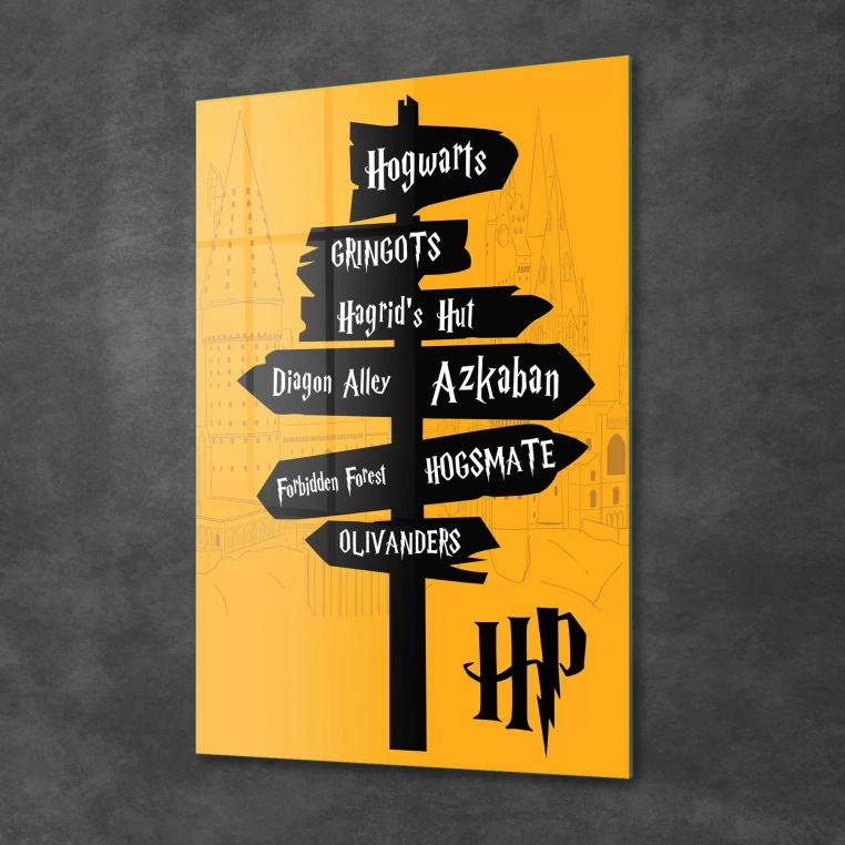 Vivantes Tempered Glass Wall Art - Harry Potter Sign