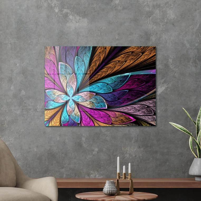 Vivantes Tempered Glass Wall Art - Butterfly art