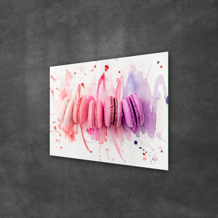 Vivantes Tempered Glass Wall Art - Pinky Macarons